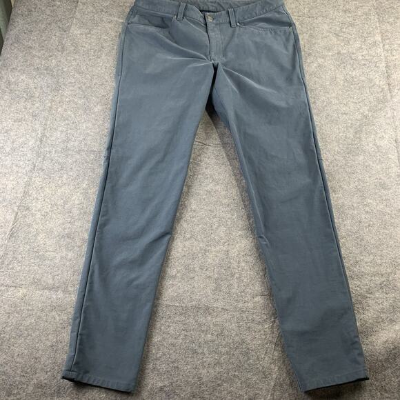 LULULEMON ABC Pants Mens 34 Slim-Fit 5 Pocket Pant Blue Stretch Preppy - Picture 1 of 8